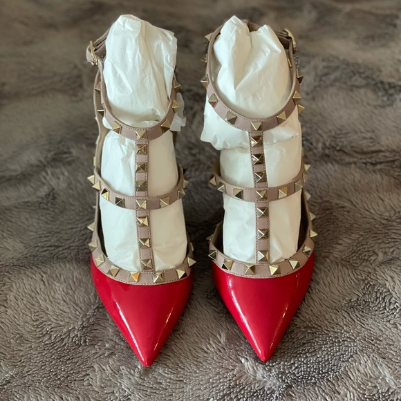 Valentino Rockstud Sandals 37 1/2 - Picture 10 of 16